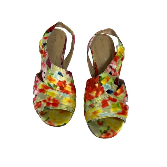 Naturalizer Lulianna Espadrille Wedge Sandals Womens Size 7.5 M Floral - Picture 3 of 10